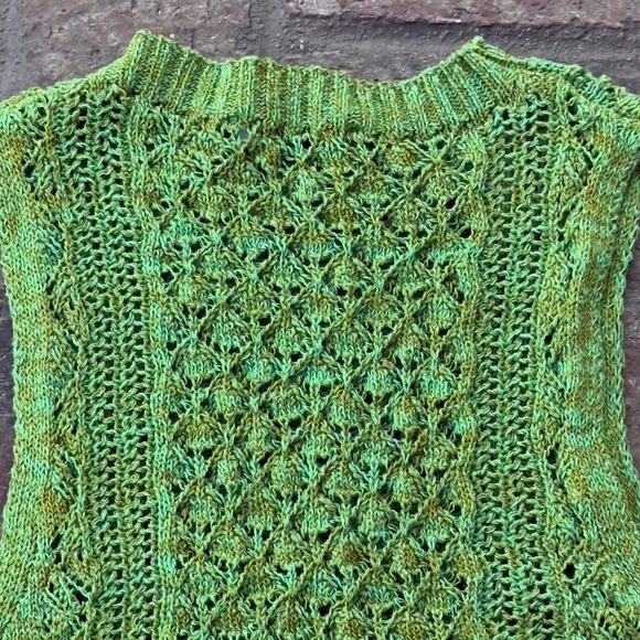 Zara Green Sweater Knit Vest Sleeveless Size M - Picture 6 of 7